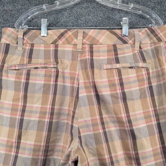 Jamaica Bay Womens Chino Shorts Multi Size 14 Slash Pockets Plaid Cotton Blend - Picture 8 of 10